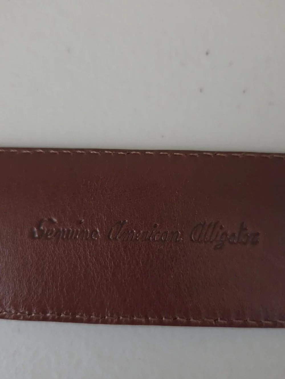 vintage ralph lauren alligator belt brown leather made in italy size 26